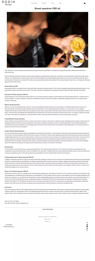 Broad-spectrum CBD oil