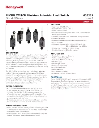 Buy Honeywell Limit switch