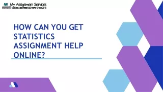 how can you get statistics assignment help online