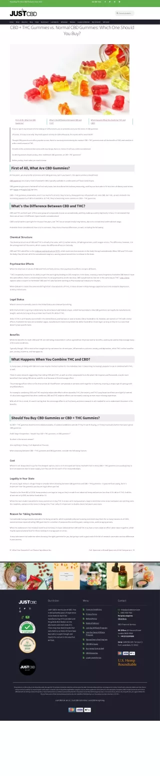 CBD, THC Gummies vs Normal CBD Gummies  Which One Should You Buy