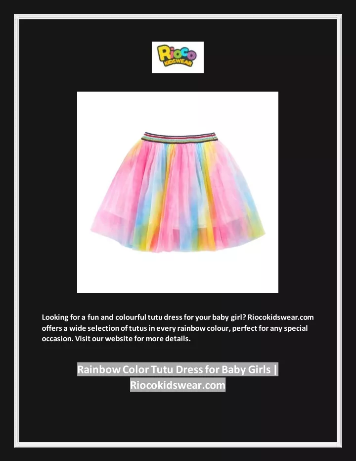 looking for a fun and colourful tutu dress