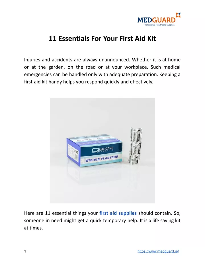 11 essentials for your first aid kit