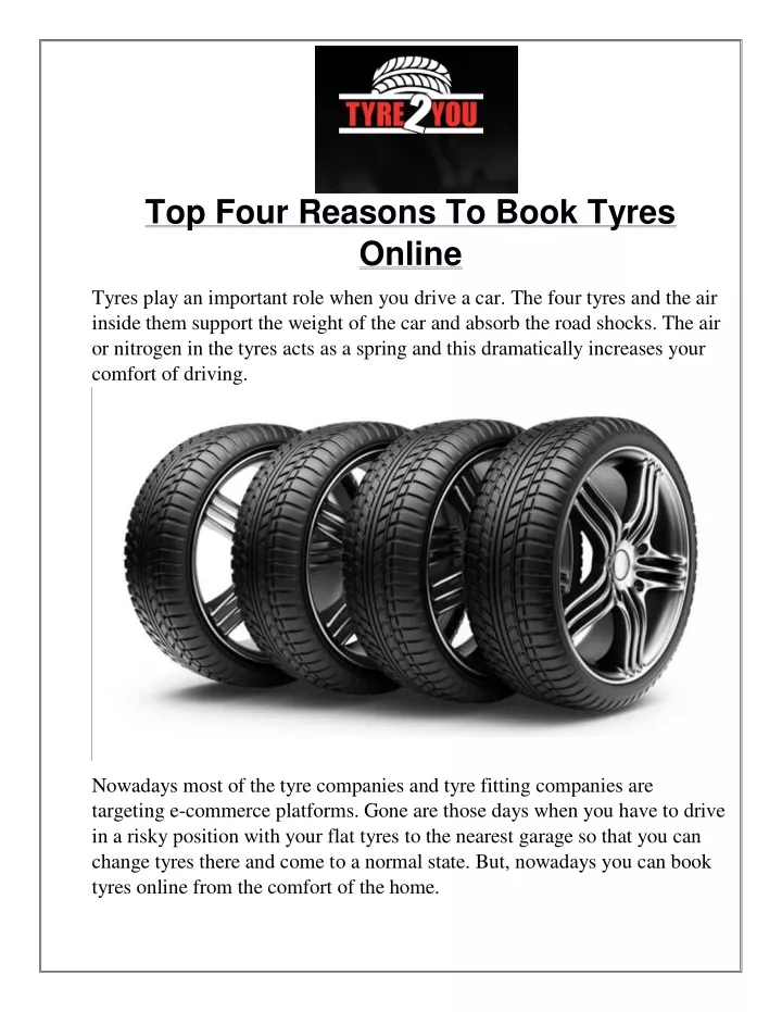 top four reasons to book tyres online