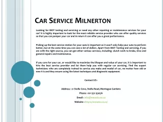 car service milnerton