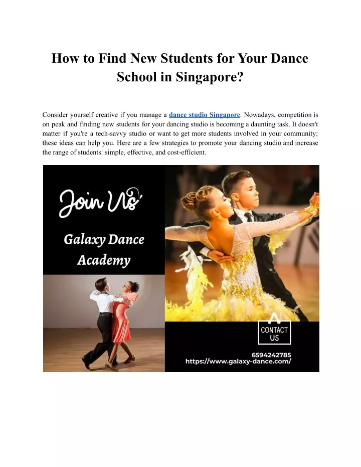 how to find new students for your dance school