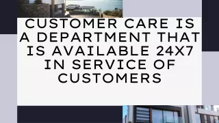 customer care is a department that is available