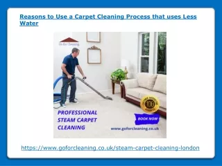reasons to use a carpet cleaning process that