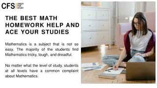 Best Math Homework Help And Ace Your Studies
