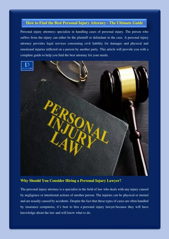 how to find the best personal injury attorney
