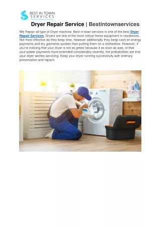 Dryer Repair Service | Bestintownservices