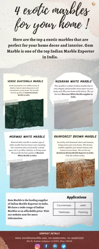 4 exotic marbles for your home !