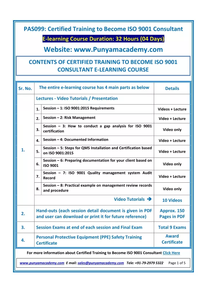 pas099 certified training to become iso 9001