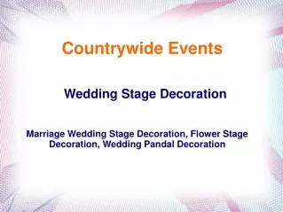Wedding Stage Decoration | Flower Stage Decoration