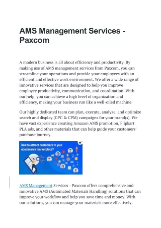 ams management services paxcom