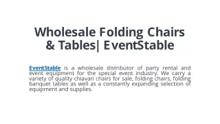 wholesale folding chairs tables eventstable