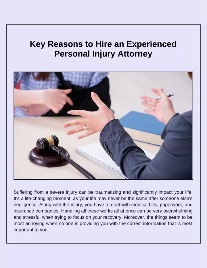 key reasons to hire an experienced personal