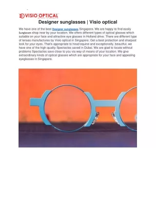Designer sunglasses | Visio optical