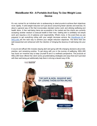 waistbuster kit a portable and easy to use weight