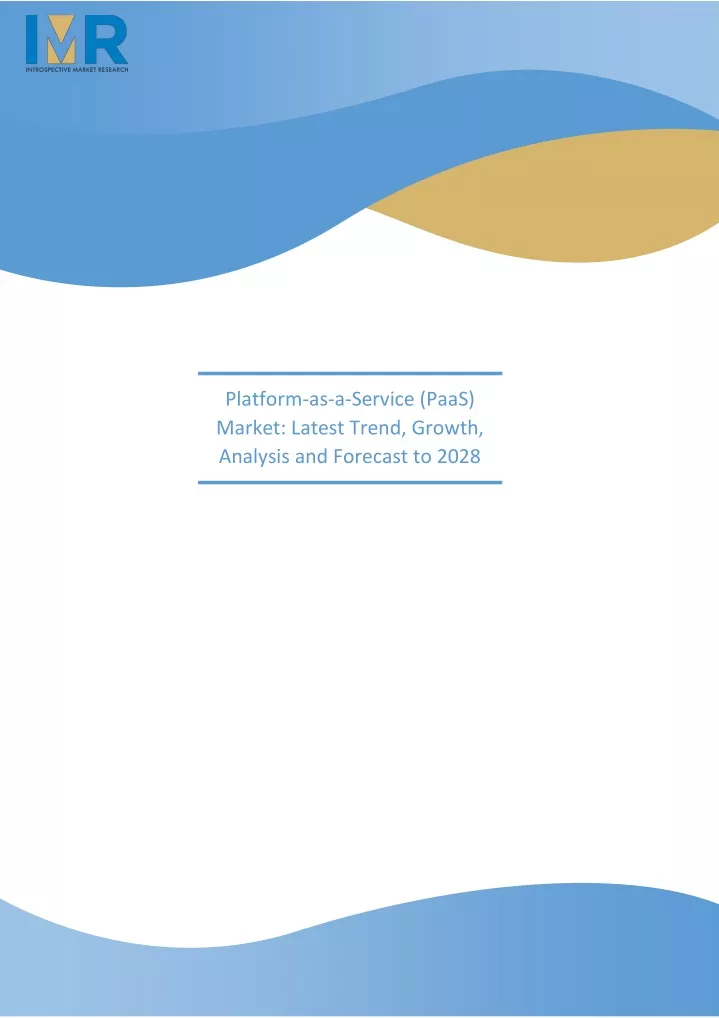 platform as a service paas market latest trend
