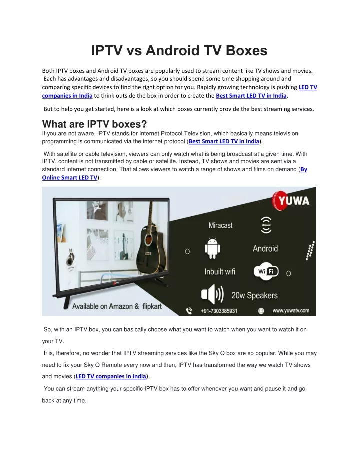 iptv vs android tv boxes both iptv boxes