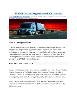 2022 UCR registration
