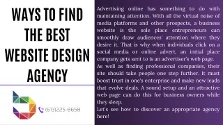 Ways To Find The Best Website Design Agency