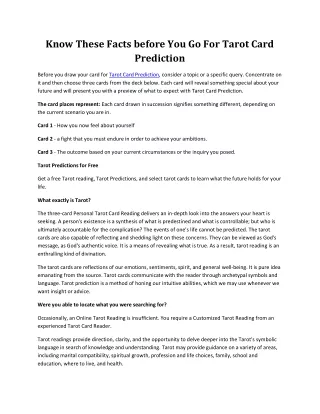 Tarot Card Prediction
