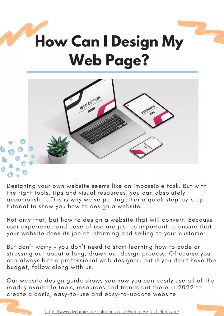 how can i design my web page