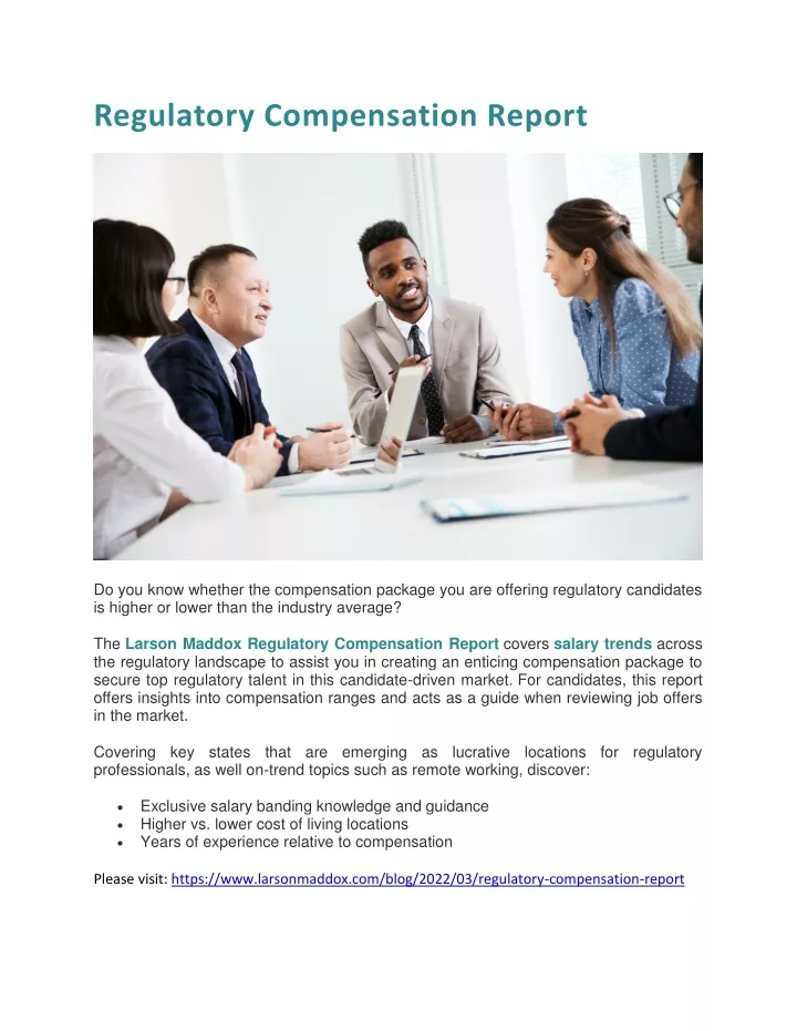 regulatory compensation report