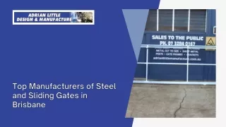 Top Manufacturers of Steel and Sliding Gates in Brisbane