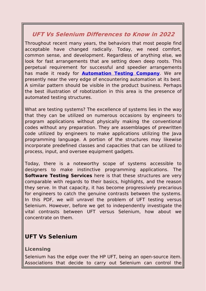 uft vs selenium differences to know in 2022