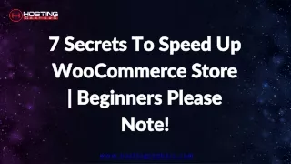 7 secrets to speed up woocommerce store