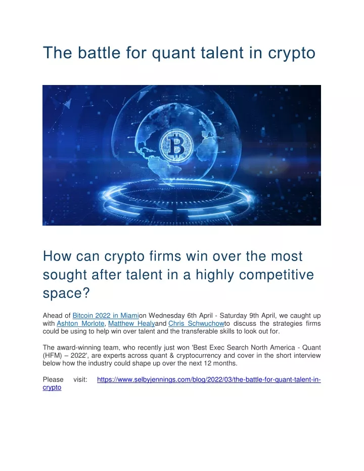 the battle for quant talent in crypto