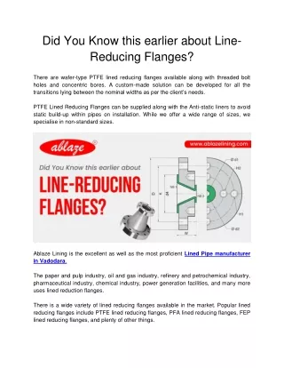 did you know this earlier about line reducing