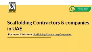 Scaffolding Contractors & companies in UAE