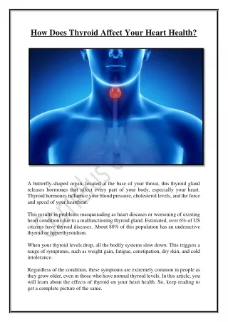 how does thyroid affect your heart health