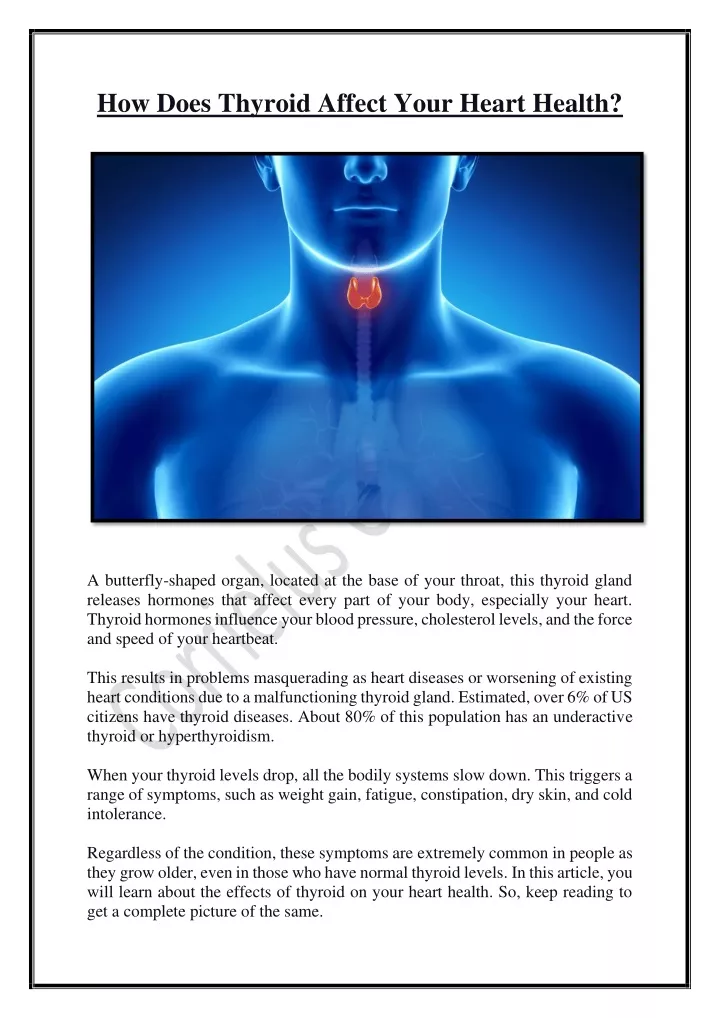 Can Low Thyroid Affect The Heart