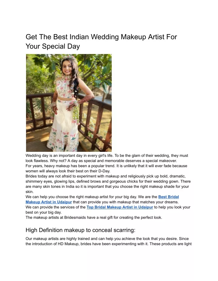 get the best indian wedding makeup artist