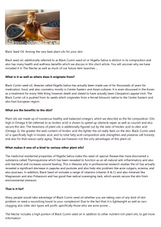 11 Wellness Conveniences of Black Seed Oil