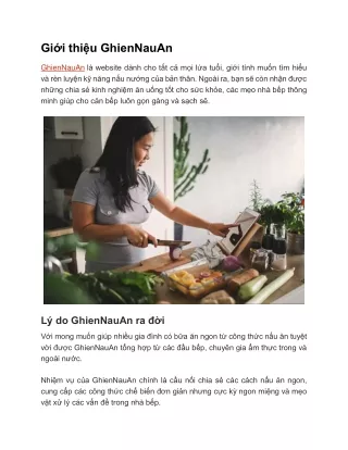 Giới thiệu GhienNauAn