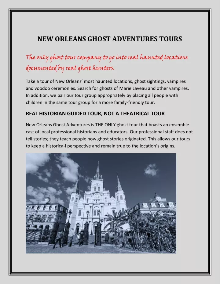 new orleans ghost adventures tours