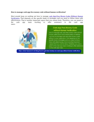 how to manage cash app free money code without