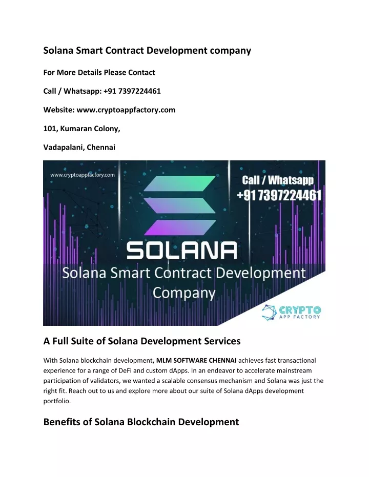 solana smart contract development company