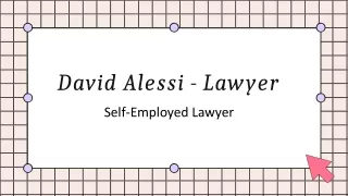 David Alessi - Lawyer - A Successful Individual