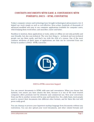 converts documents with ease convenience with
