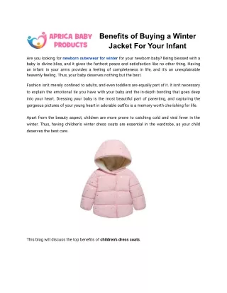 Buy Fashionable Newborn Outerwear for Winter