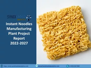 instant noodles manufacturing plant project