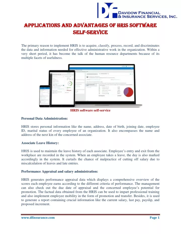 applications and advantages of hris software