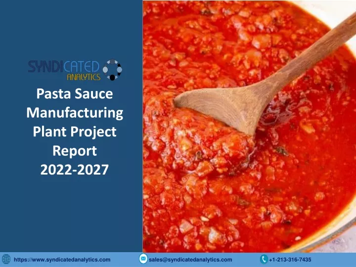 pasta sauce manufacturing plant project report
