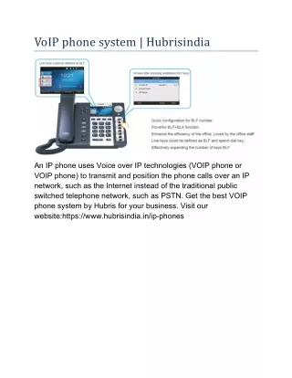 voip phone system hubrisindia